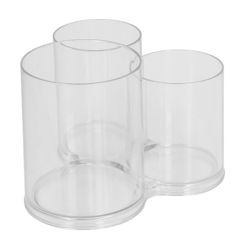 Clear Round Plastic Makeup Container Transparent Cylinder Makeup Brush Holder
