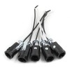 EFINEHOME 5 Pack Candelabra Socket, Black Keyless Phenolic Candelabra Base