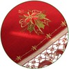 HanaQi Christmas Table Runner Tablecloth Dark Red Linen Look Red