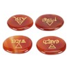Crystal Runestone Oval Hand Engraving Portable Exquisite Agate Crystal Runes