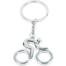 Llavero para amantes del ciclismo, llavero de bicicleta de alta calidad, llavero de la suerte activo, recuerdo de carreras de bicicleta (llavero A)