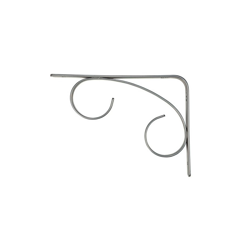 Rubbermaid 1877643 Decorativo, Soporte para Estante, Ola, Níquel Satinado, Wave,