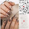 LALAFINA 6pcs Creative Snake Manicure Stickers Traceless Decorative Nail Art
