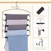 Roylvan Trouser Hangers 5 Layers 2 Pack 360° Rotating Foam