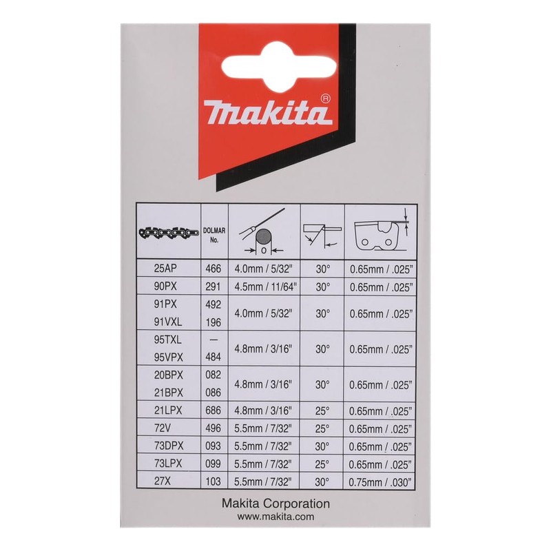 Makita 191H11-5 Chainsaw Chain 35 cm, 91PX, 52 Drive Links,