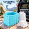 Foldable Portable Potty for Toddlers – Compact Blue ABS Plastic