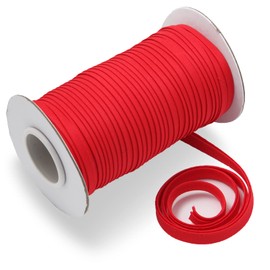 Cinta al bies, cinta al bies de doble pliegue de 1/4 pulgadas, cinta continua de polarización a granel para costura, acolchado, encuadernación, dobladillo, manualidades de ropa, poliéster, no elástica