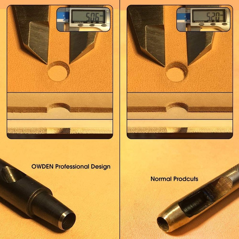 OWDEN Professional 13 Pcs Leather Hole Punch Set (Slim Style)
