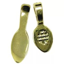 Platinum 5 Small Gold Plated Brass Jewelry Bail Mounts for Pendants *