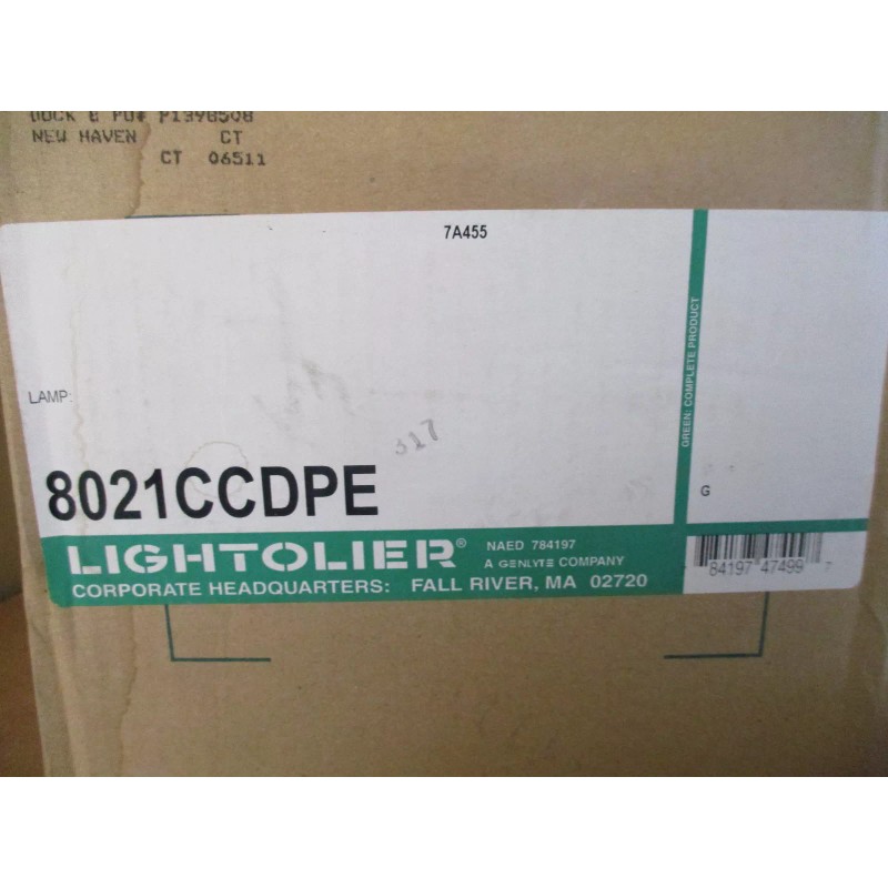 Lightolier *NEW Lightolier 8021CCDPE Recessed Downlight 6'' Open Vertical Polished