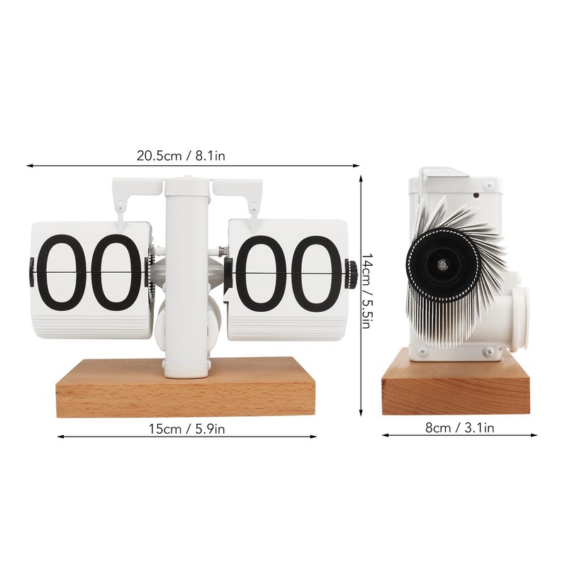 Ejoyous Digital Flip-Down Clock Retro Minimalist Flip Desk Clock Large