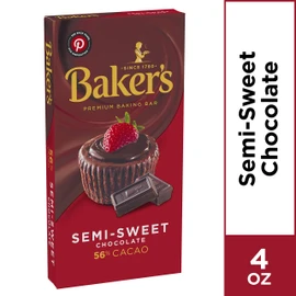 Baker's Premium Semi-Sweet Chocolate Baking Bar (4 oz Boxes, Pack of 12)