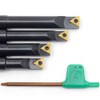 OSCARBIDE 1/2"Round Shank Boring Bar Set, 90 Degree with Indexable
