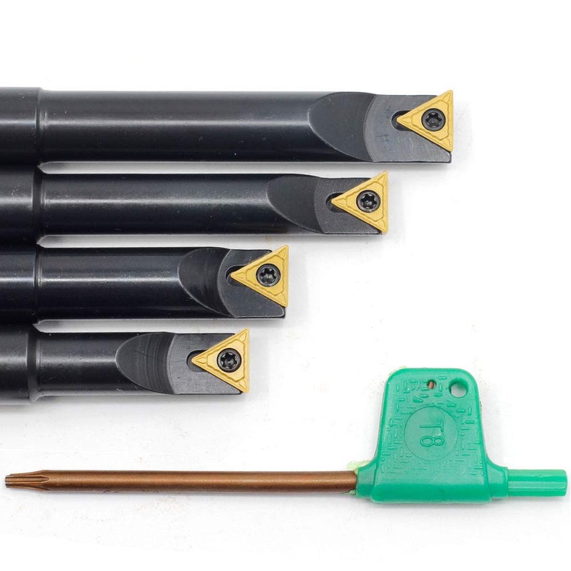 OSCARBIDE 1/2"Round Shank Boring Bar Set, 90 Degree with Indexable