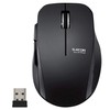 Elecom M-FBL01DBXSBK Wireless Mouse, Quiet, 5 Buttons, Medium, Black