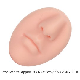 Sonew Silicone Nose Model, Silicone Flexible Face Model, for Piercing Practice, Jewelry Display, Practicing Suture, Teaching Instructions (Light Skin Colour)