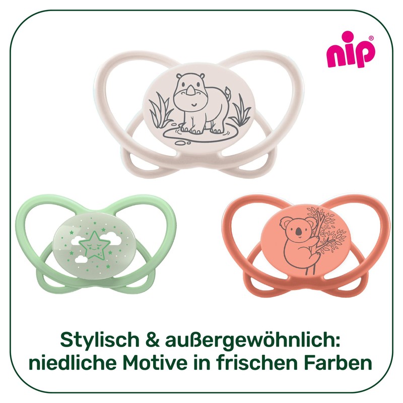 NIP Butterfly: Skin & Tooth-Friendly Dummy, Flat Teat, Soft &