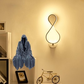 Resin Statue Ethereal Gothic Grim Reaper Sitting Statue 5.1in Resin Shelf Sculpture for Home Mystic Decor, Inspired Spooky Accent in Home/Office/Garden