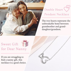 EYQV EYQV Nanny Mothers Day Gifts, Nanny Gifts from Grandchildren, Heart Necklace for Women, Nanny Birthday Gifts Christmas Gifts Stocking Fillers for Women