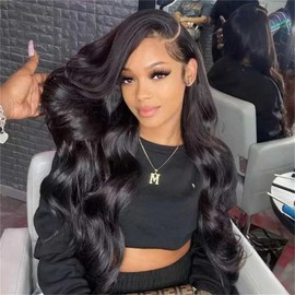 Wiggins Hair Body Wave Lace Front Wigs Human Hair Wig 13x4 Transaprent Ready To Go Glueless Wigs Human Hair Pre Plucked Body Wave Lace Front Wig Human Hair Pre Bleached 18 Inch