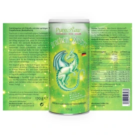 Dragon Magic Drink Powder Made of Fibre Powder Nutriose Calcium Chlorella (Vegan) Fibre Drink Calcium Algae Resistant Strength Drink Powder - Resistant Starch Fibre Powder | PureRaw 170 g