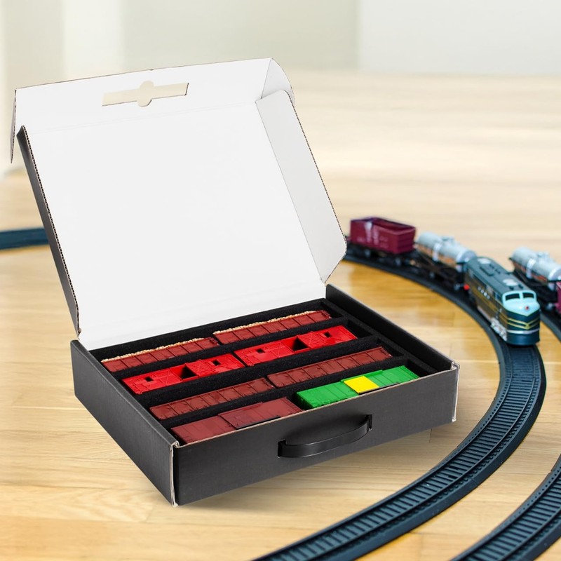 Cyiwniao HO Gauge Model Train Storage Box, 4 Slots Horizontal