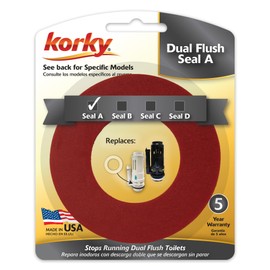 Korky Dual Flush Valve Seal Assortment, Seal A – Fits Specific Dual Flush Toilets – Long Lasting Rubber – Made in USA, 441BP