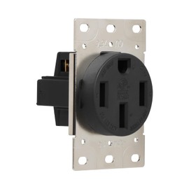 YANBORONSN NEMA 14-50R Range Oven Stove Outlet,125V/250V Flush Mounting Power Receptacle,50 Amps Straight Blade Power Socket for Dryer,Electric Vehicles,Grounding,3 Pole 4 Wire,ETL Listed(1 Pack)