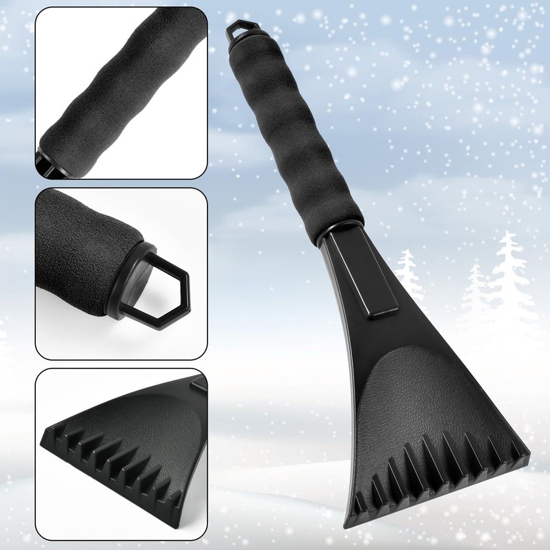 XIABYAYU Car Ice Scraper, Ice Scraper with Non-Slip Handle, Car