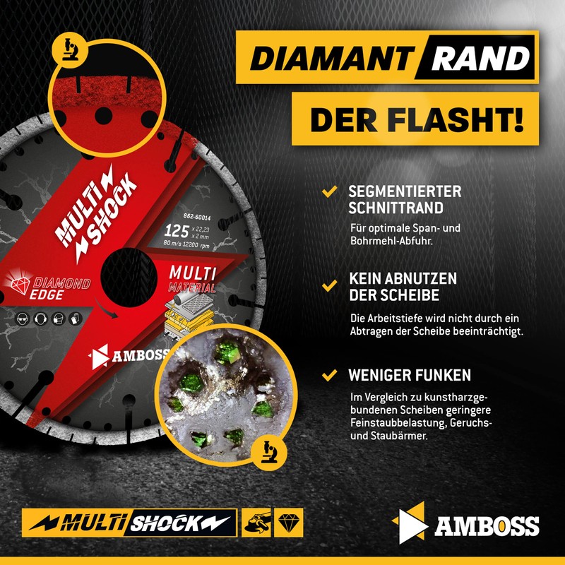 Anvil MultiShock Diamond Cutting Disc Diameter 125 mm x 22.2