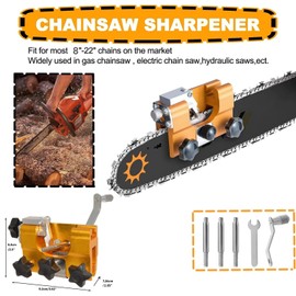 Chainsaw Sharpener Kit, Saw Chain Sharpener, Portable Hand Cranks Chain Sharpener, Chainsaw Sharpener, Saw Chain Sharpener Accessories