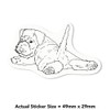 4 x Small 50mm 'Schnauzer Puppy Relaxing' Permanent Sticker Decals