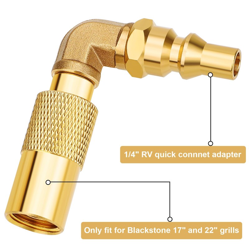 EEEKit 1/4In RV Quick Connect Adapter, Propane Elbow Adapter Conversion