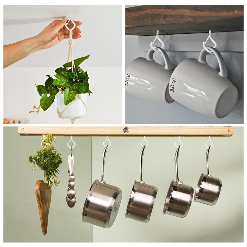 Hooks for Hanging,Screw Hooks,Screw in Hooks,Ceiling Hooks,Wall Hooks,Cup Hooks,Hooks for