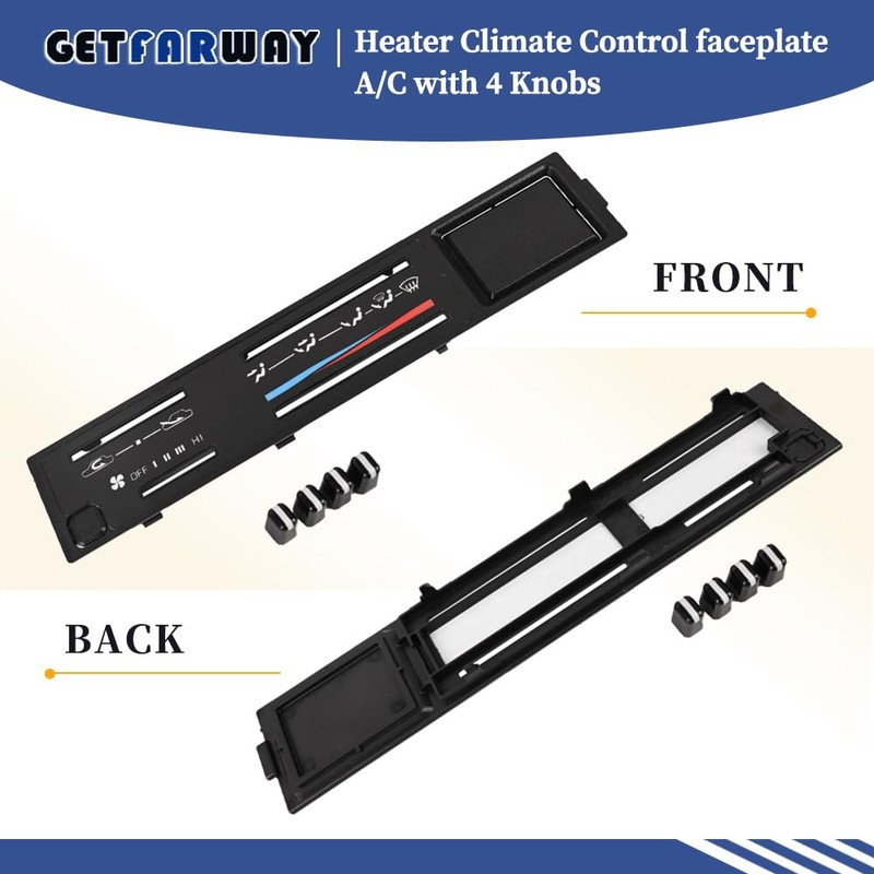 Getfarway Air Conditioning Dash Heater Climate Control Faceplate A/C Panel
