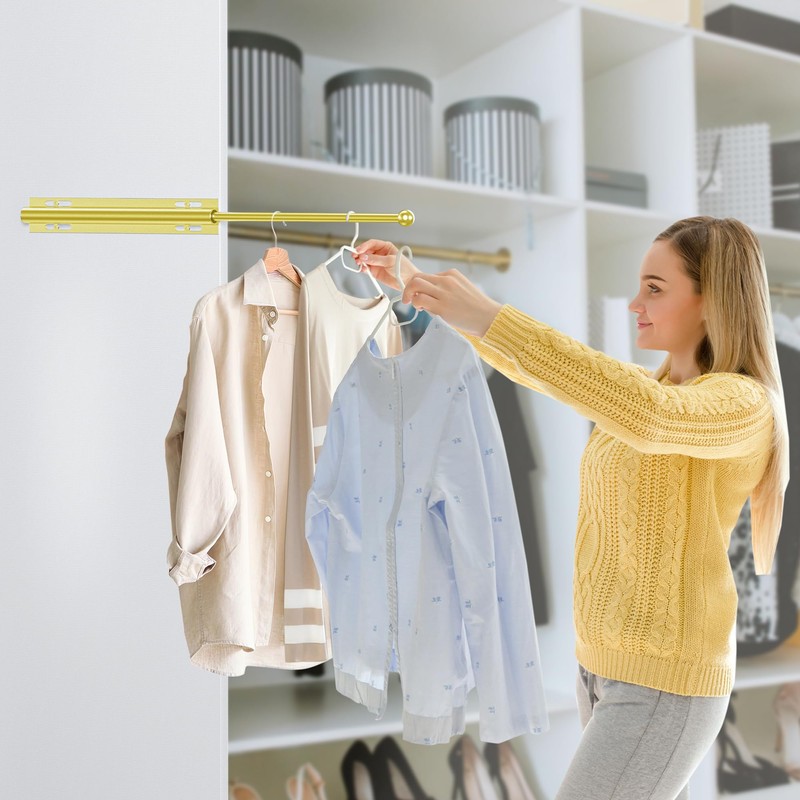 12" Valet Rod Standard for Closet, Slide Out Closet Valet