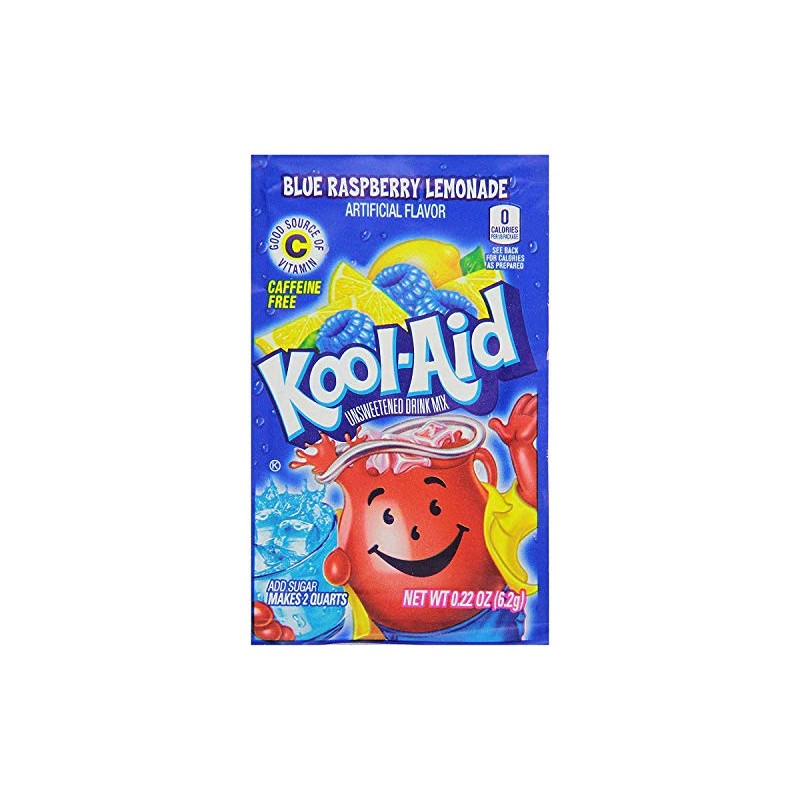 Kool-Aid Unsweetened Blue Raspberry Lemonade Artificially Flavored Powdered Drink Mix,