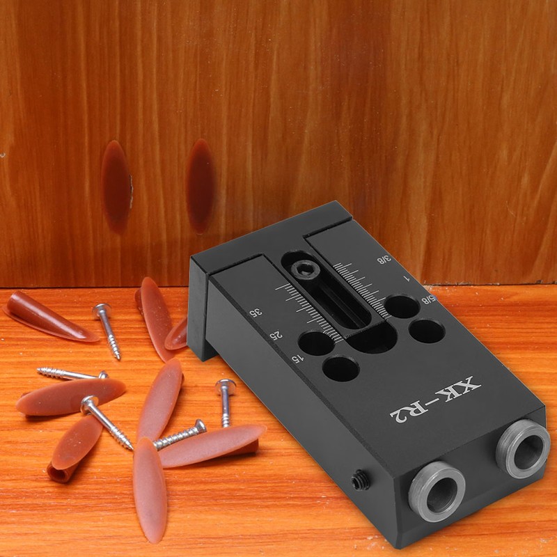 1 Set Black Aluminum Alloy Pocket Hole Jig Set Oblique