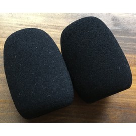 GONKISS マイク風防 ウインドスクリーン 口径34mm ダイナミックマイク 2個 黒