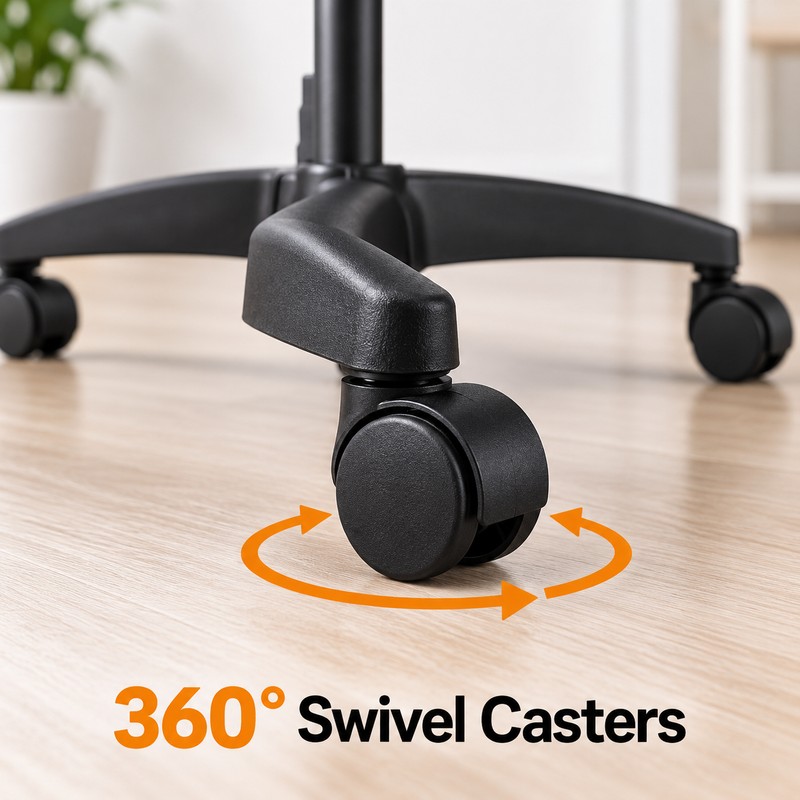 Adjustable Aluminum Rolling Salon Tray with 360° Wheels, 18 x
