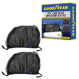 Goodyear 2pc Window Socks Designed To Fit Most Saloons, Coupes, People Carriers, Mpvs & Hatchbacks | Incredibly Easy & Quick To Fit | Lint-free, Ultra-absorbent & Scratch-free | Reusable & Washable