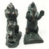 Wildlife Family Grizzly Momma Bear and Cub Pushing Weight Bookends