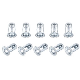 uxcell 10Pcs Multi-Grip Rivet Jack Nut, #10-24 Petal Carbon Steel Thread Zinc Finish Blind for Plastic Pressboard Hardboard Door Anchors Aluminium cladding Steel Pipe