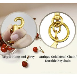 Cherry bag, charming wallet, charming key chain - Sparkling cherry accessories for cars, key chain gifts for women, Mother's Day gifts, Christmas and Valentine's Day bag accessories