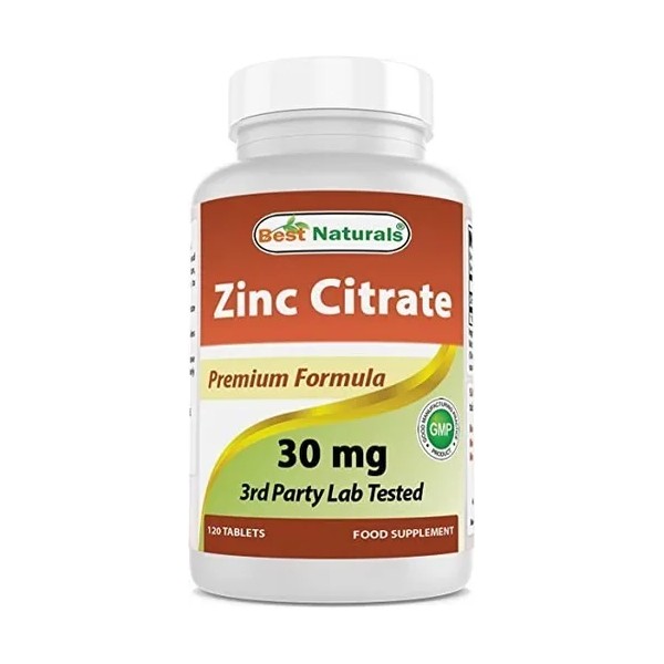 Suplemento De Citrato De Zinc Formula Premium 120 Tabletas Sabor