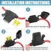 A ABSOPRO 4 Set DC 12V 18AWG ATC Inline Fuse