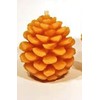 Brookingham One 100% Beeswax Pinecone Candle, 3 inches x 3