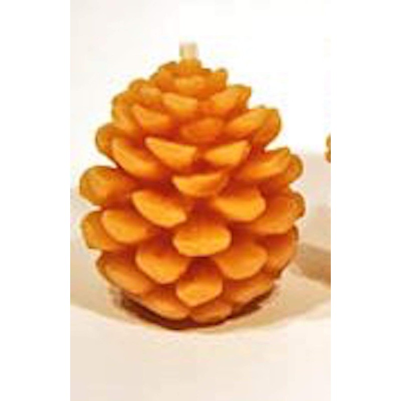 Brookingham One 100% Beeswax Pinecone Candle, 3 inches x 3