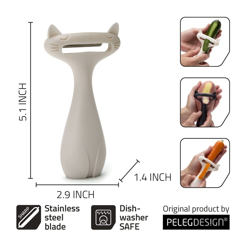 Peleg Design CatPeeler Cute Vegetable Peeler, Cat Design Peeler for