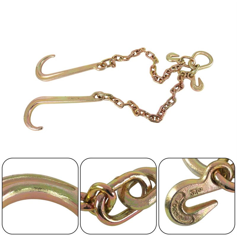 5/16" X 2' G70 Tow Chain J Hooks V Chain
